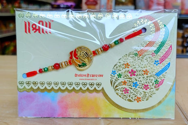 Multicolor Rakhi with Shree Motif