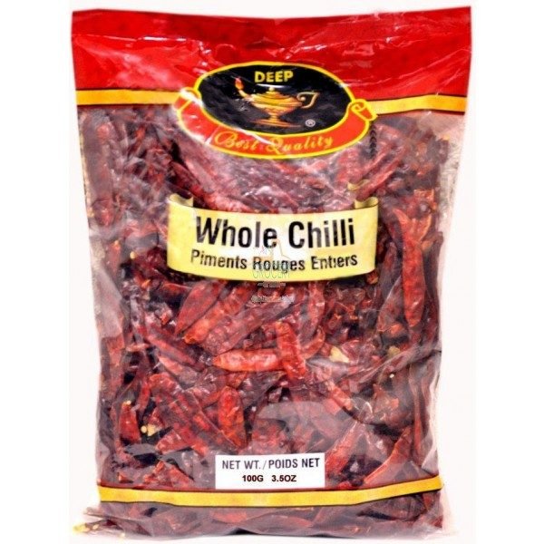 Deep red chilli whole